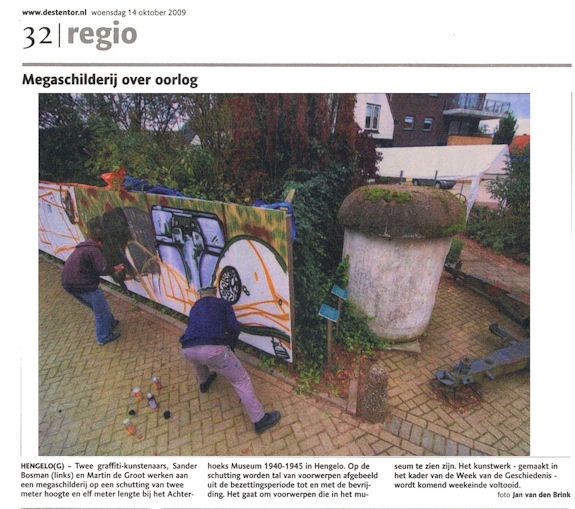 Kunstwerk oorlog en vrede in Stentor 2009 web