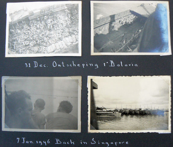 ontscheping Batavia en Singapore 1946